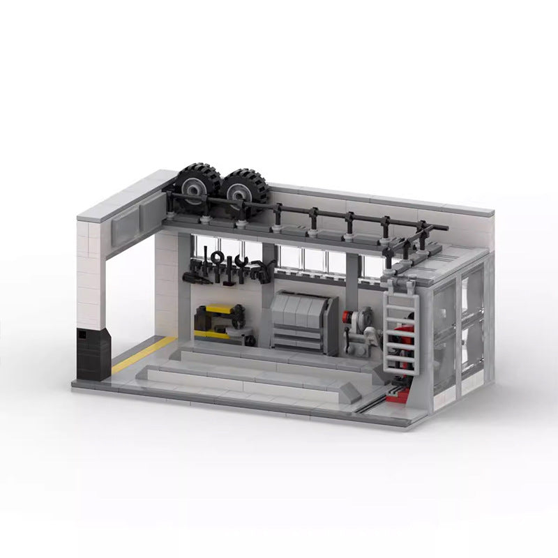 car repair shop lego-compatible building set | 494 pcs - 1