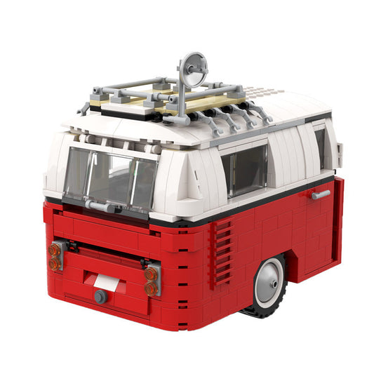 Caravan Camping Trailer Building Kit | T1 Bus | LEGO-Compatible MOC - 1