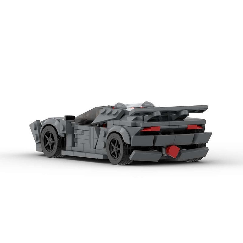 Carbon Fiber V10 Concept Hypercar MOC Building Kit | Vehicle Model - 3