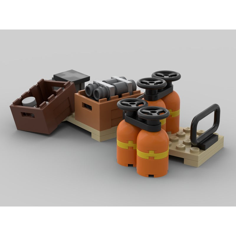 Cargo Flatbed Truck & Forklift Building Kit | LEGO-Compatible MOC - 5