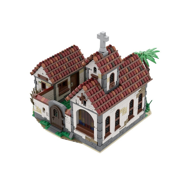 Caribbean Church MOC Building Kit | Pirate Island Architecture Model - 2