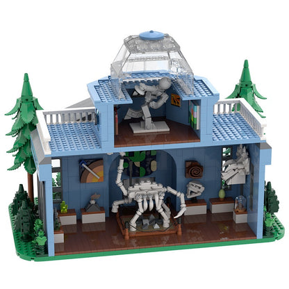 Cartoon Natural History Museum With Observatory MOC Building Kit - 5