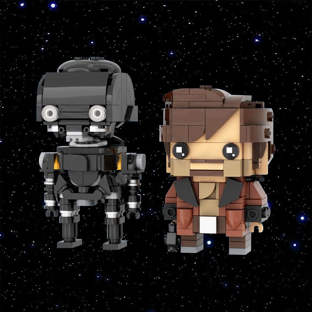 cassian andor & k2so brickheadz building set | star wars | moc-224585 - 3