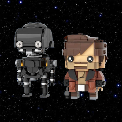 cassian andor & k2so brickheadz building set | star wars | moc-224585 - 3