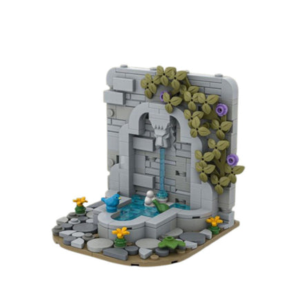 Castle's Fountain Building Kit | LEGO-Compatible MOC - 1
