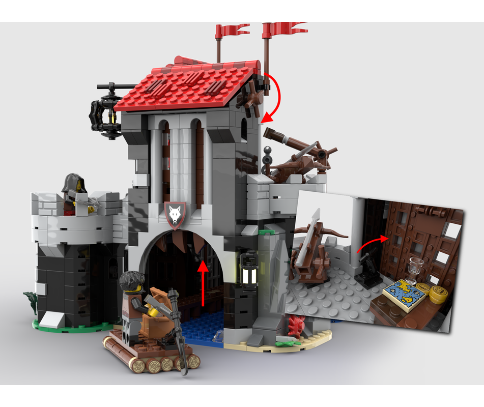 castle wolfstone building set | moc-193275 - 6