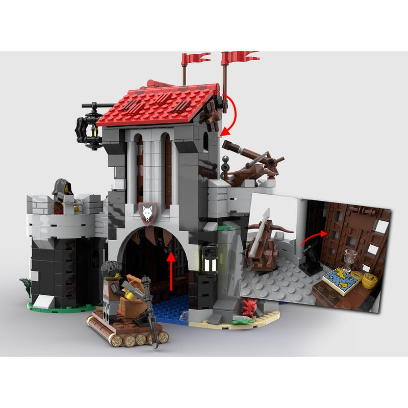 Castle Wolfstone MOC Building Kit | Fantasy Medieval Fortress Architecture - 6
