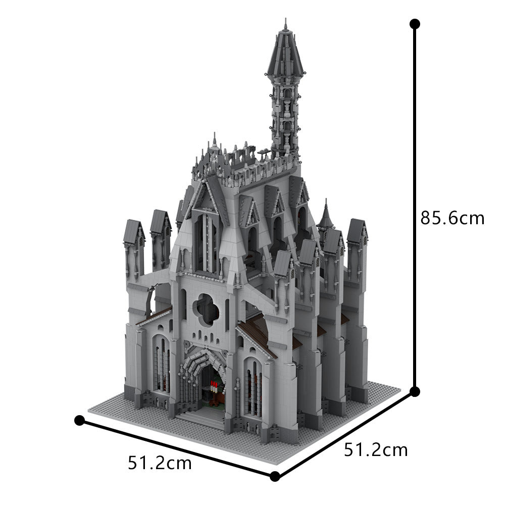 cathedral of the great visage building set | lego compatible - 4