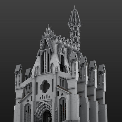 Cathedral of the Great Visage MOC Building Kit | Fantasy Architecture Model - 3