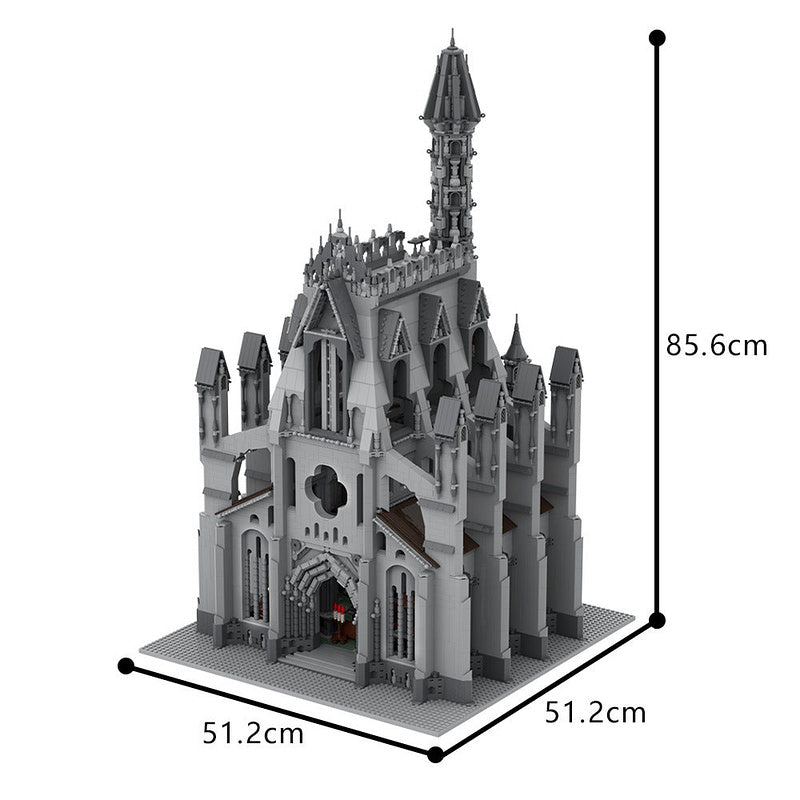 Cathedral of the Great Visage MOC Building Kit | Fantasy Architecture Model - 5