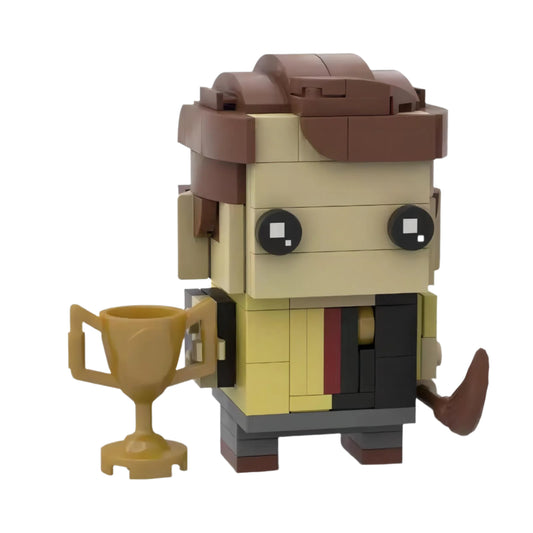 cedric diggory moc brickheadz set | harry potter | compatible with lego - 1