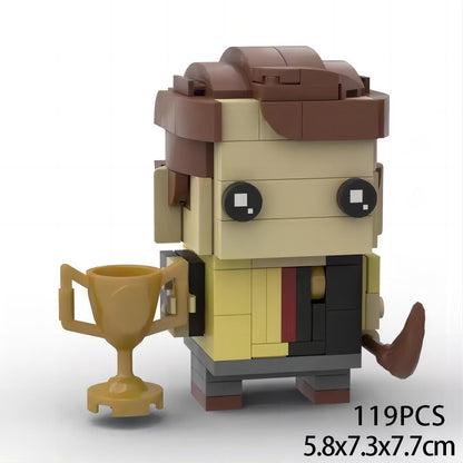 cedric diggory moc brickheadz set | harry potter | compatible with lego - 3