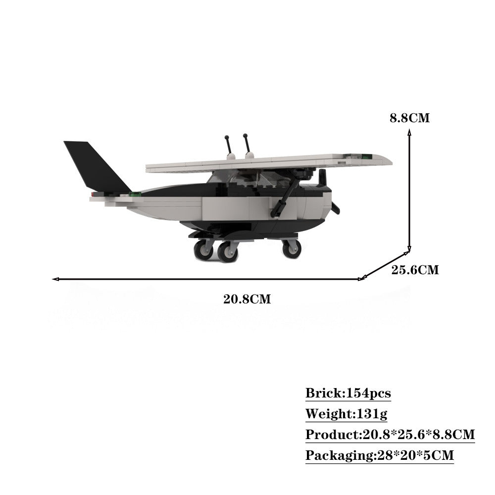 cessna 172 sky adventure plane building set | moc-27144 - 4