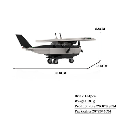 cessna 172 sky adventure plane building set | moc-27144 - 4