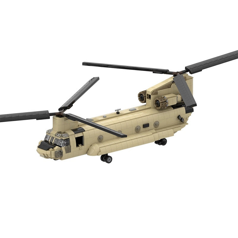 CH-47 Heavy Lift Helicopter MOC Building Kit | Military Aircraft Model - 1