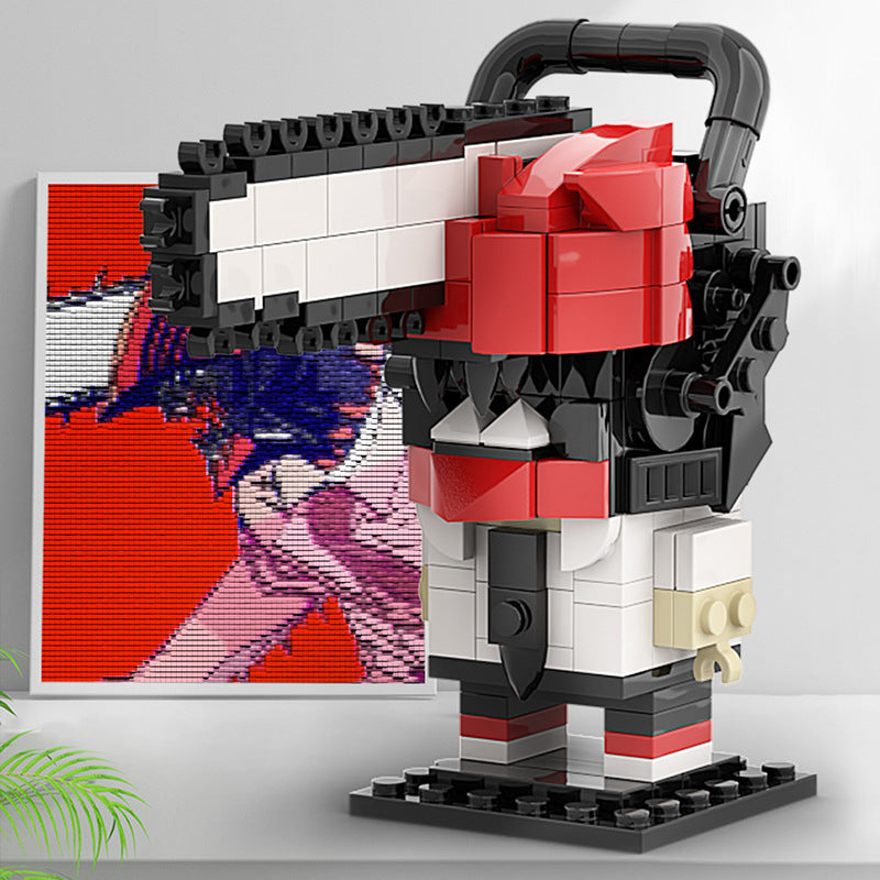 chainsaw man brickheadz moc building blocks - 2