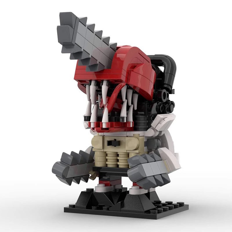 chainsaw man brickheadz moc | lego compatible 312pcs - 1