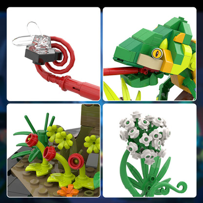 chameleon building set | reptiles | lego compatible - 1
