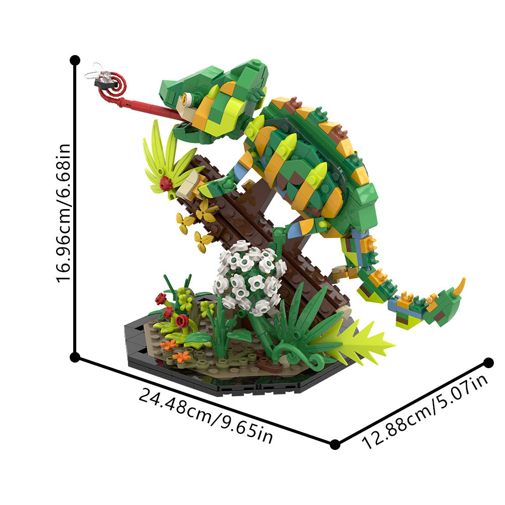 chameleon building set | reptiles | lego compatible - 2