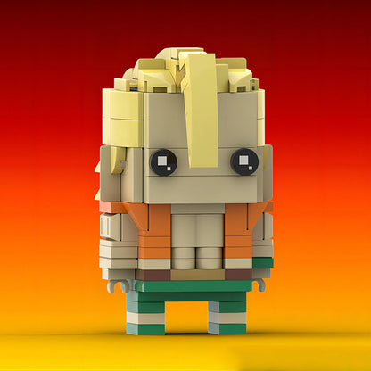 charlie nash brickheadz building kit | street fighter | moc-138393 - 2