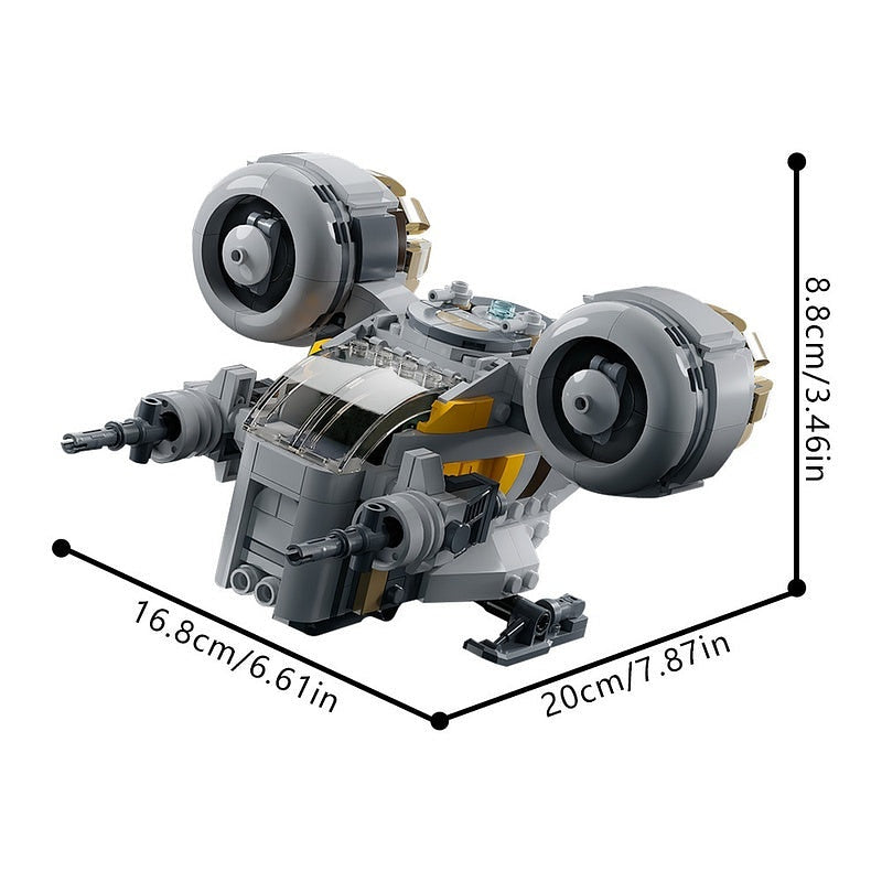 Chibi Bounty Hunter Inspired MOC Space Gunship Building Kit - 4