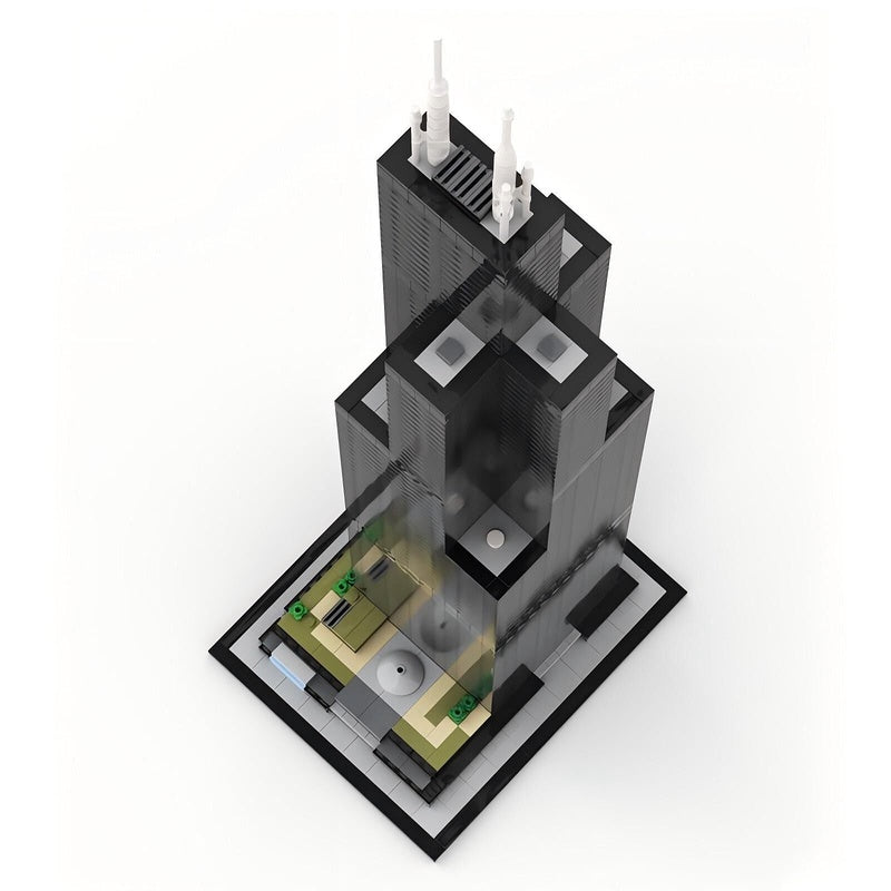 Chicago Willis Tower Building Kit | 1:800 scale LEGO-Compatible MOC - 1