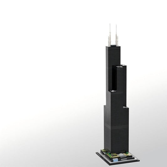 Chicago Willis Tower Building Kit | 1:800 scale LEGO-Compatible MOC - 4