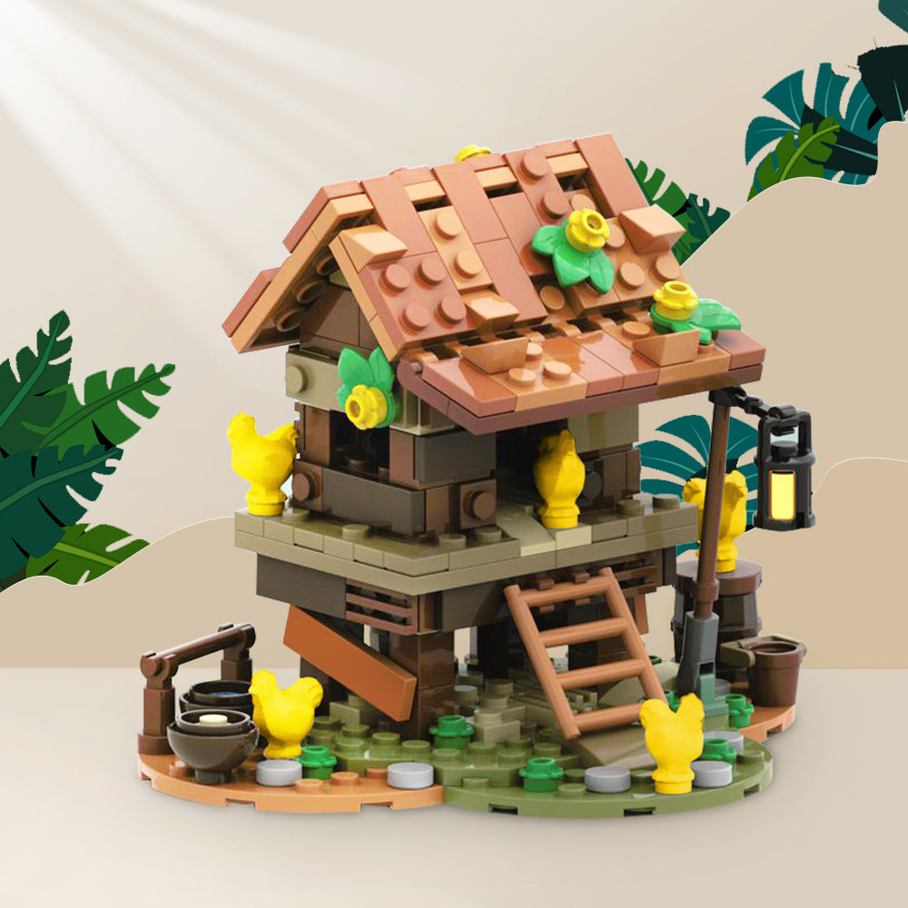 chicken coop building set | moc-152603 - 1