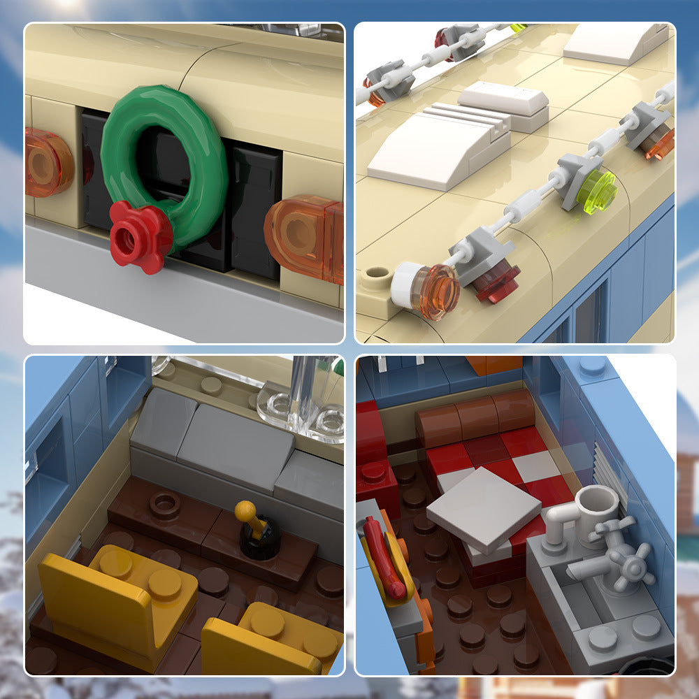 christmas rv building set | lego compatible - 6