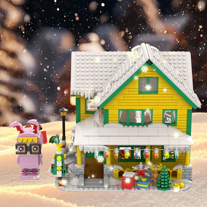 christmas snow house building set | lego compatible - 2