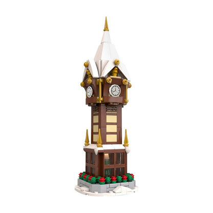 Christmas Street Clock MOC Building Kit | Holiday Landmark Model - 1