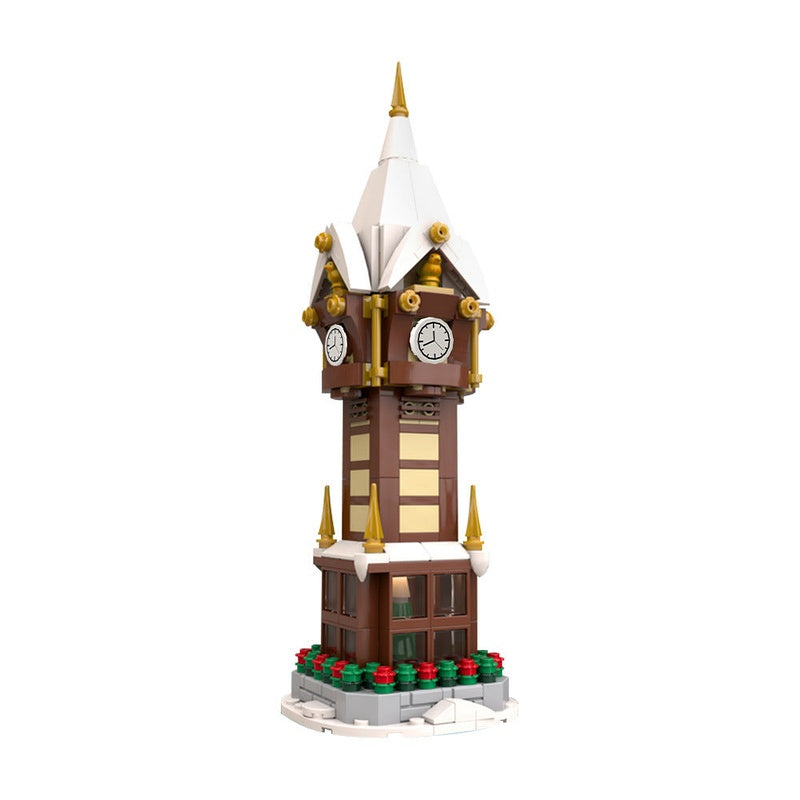 Christmas Street Clock MOC Building Kit | Holiday Landmark Model - 4