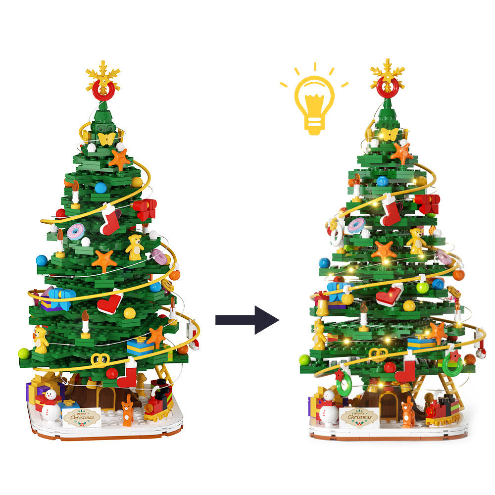 christmas tree moc building kit | lego compatible - 3