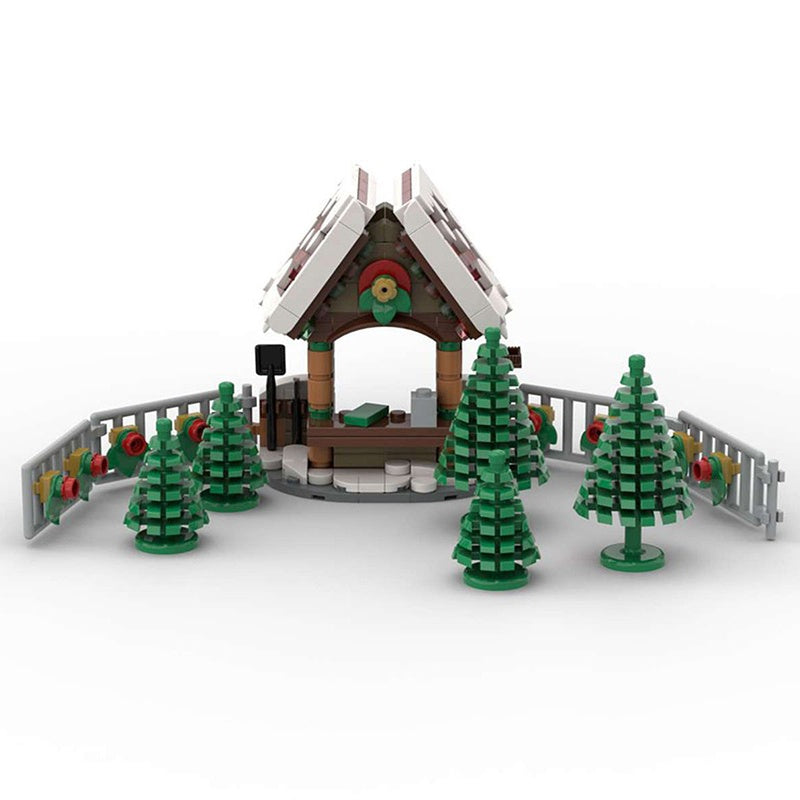 Christmas Tree Seller MOC Building Kit | Winter Market Scene - 1