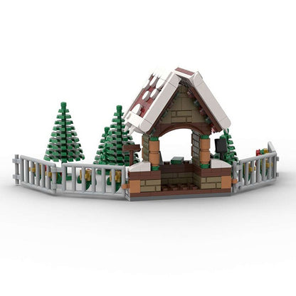 Christmas Tree Seller MOC Building Kit | Winter Market Scene - 2