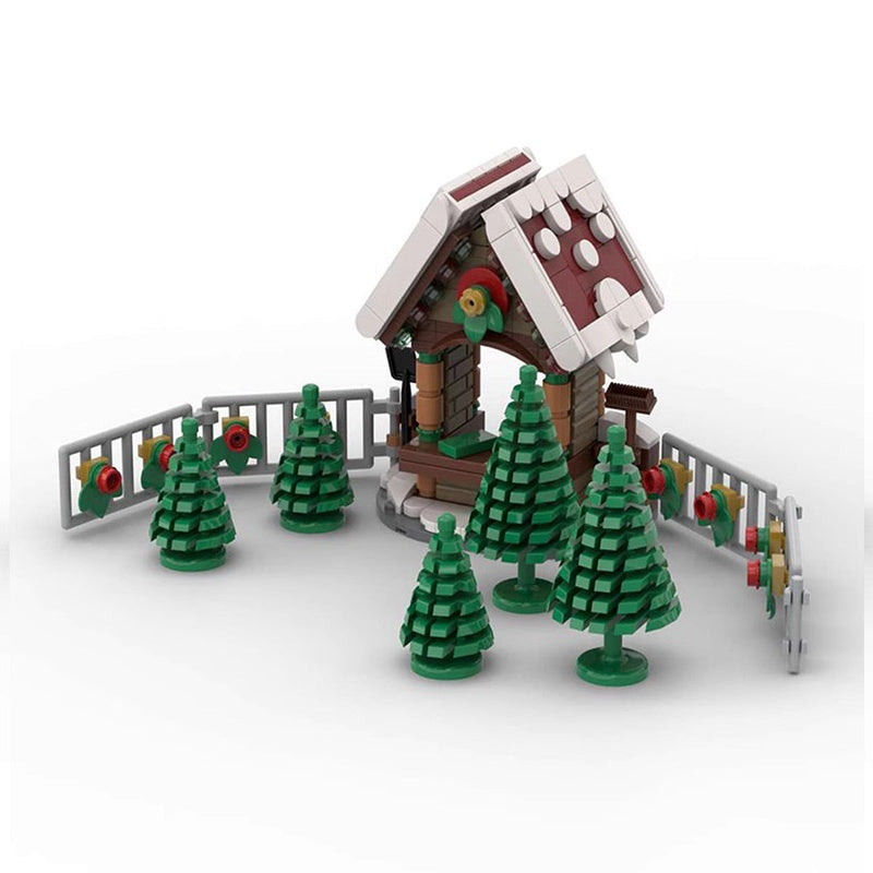 Christmas Tree Seller MOC Building Kit | Winter Market Scene - 3
