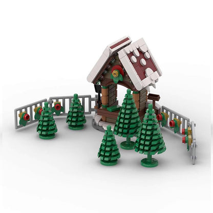 Christmas Tree Seller MOC Building Kit | Winter Market Scene - 3