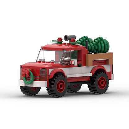 Christmas Truck MOC Building Kit | Festive Holiday Vehicle Model - 1
