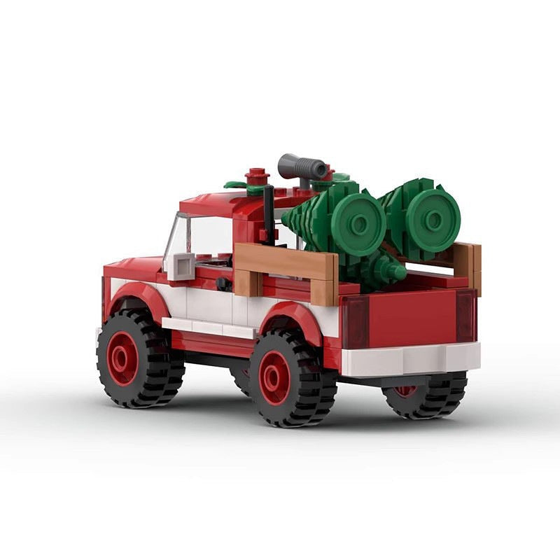 Christmas Truck MOC Building Kit | Festive Holiday Vehicle Model - 4