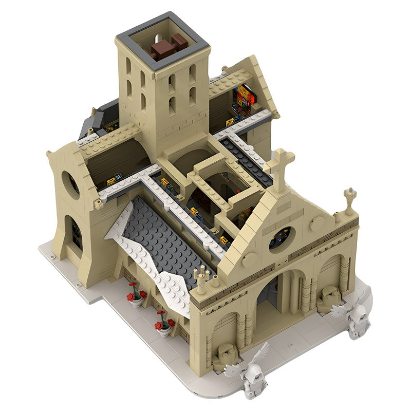 Christmas Village Church with Bell Tower MOC Building Kit - 2