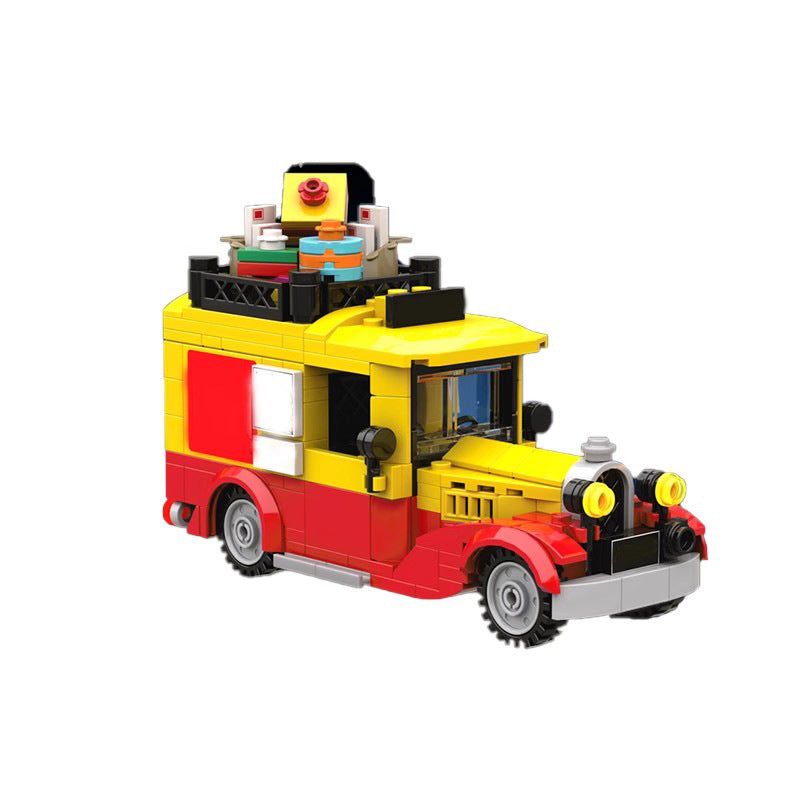 Christmas Vintage Postal Truck Building Kit | Winter Village | LEGO-Compatible MOC - 3