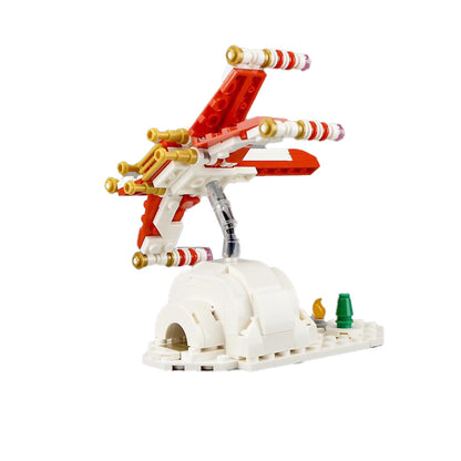 christmas x-wing microscale building set | star wars | moc-40692 - 2