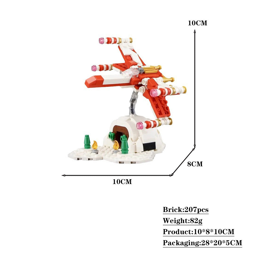 christmas x-wing microscale building set | star wars | moc-40692 - 4