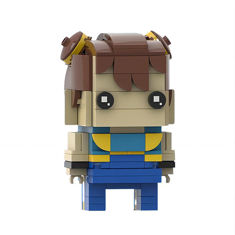 chun-li brickheadz building kit | street fighter | moc-138396 - 1