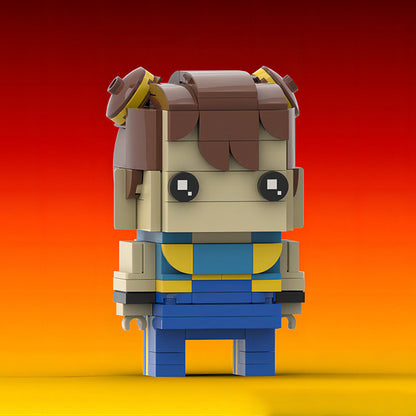 chun-li brickheadz building kit | street fighter | moc-138396 - 2