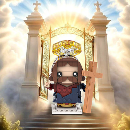 church and jesus building set | lego compatible - 1