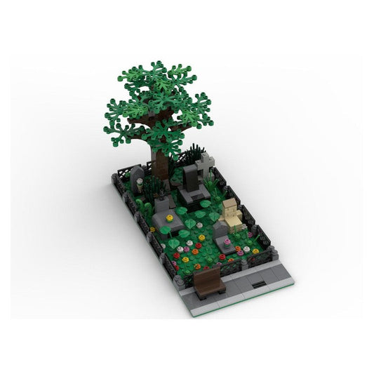 Church Cemetery Building Kit | LEGO-Compatible MOC - 1