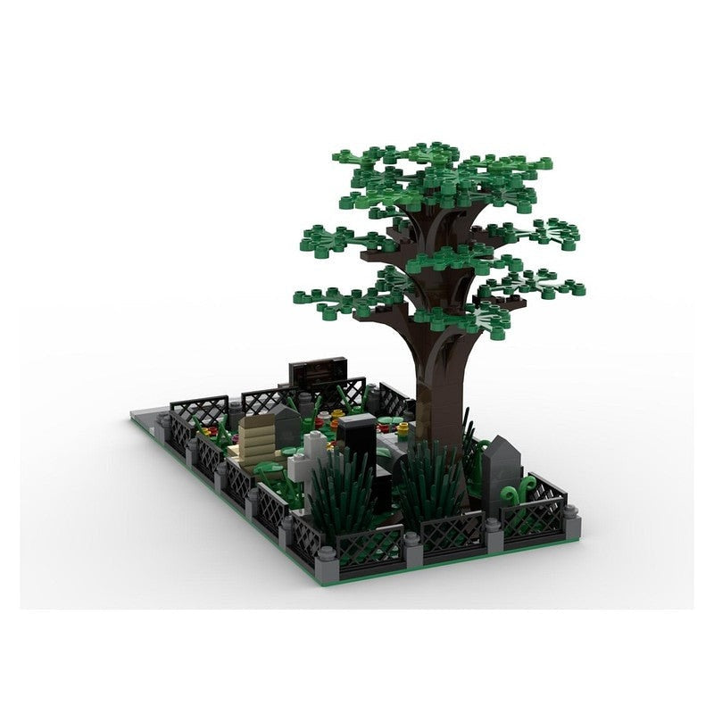 Church Cemetery MOC Building Kit | Gothic Architecture Model - 5