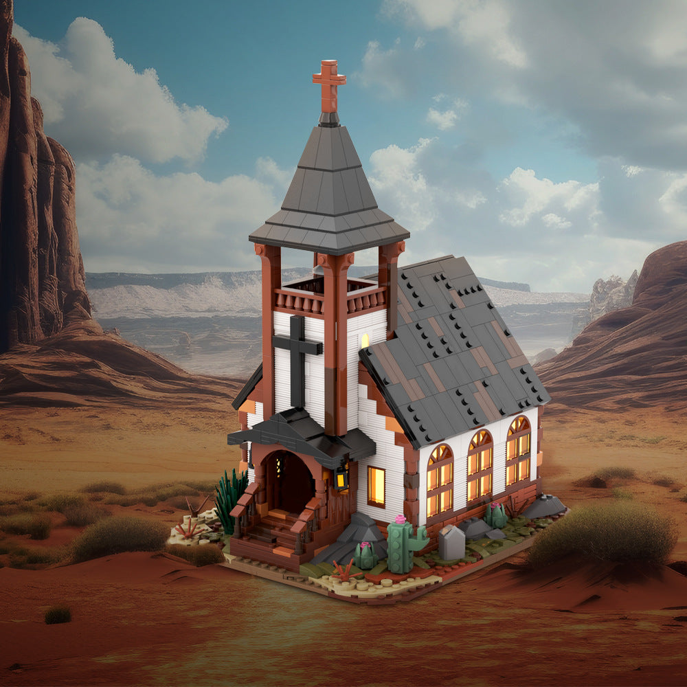 church moc building set | western series | lego compatible - 1