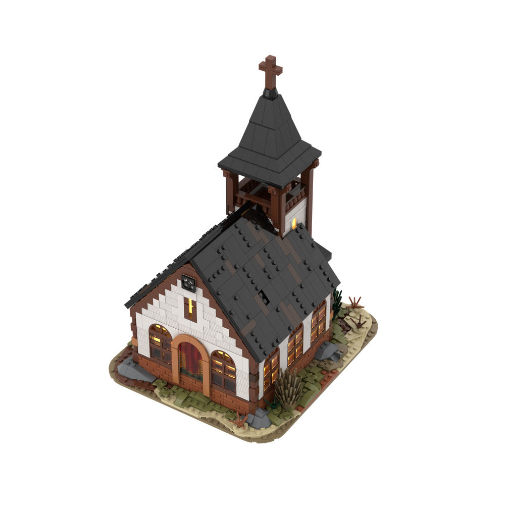 church moc building set | western series | lego compatible - 3